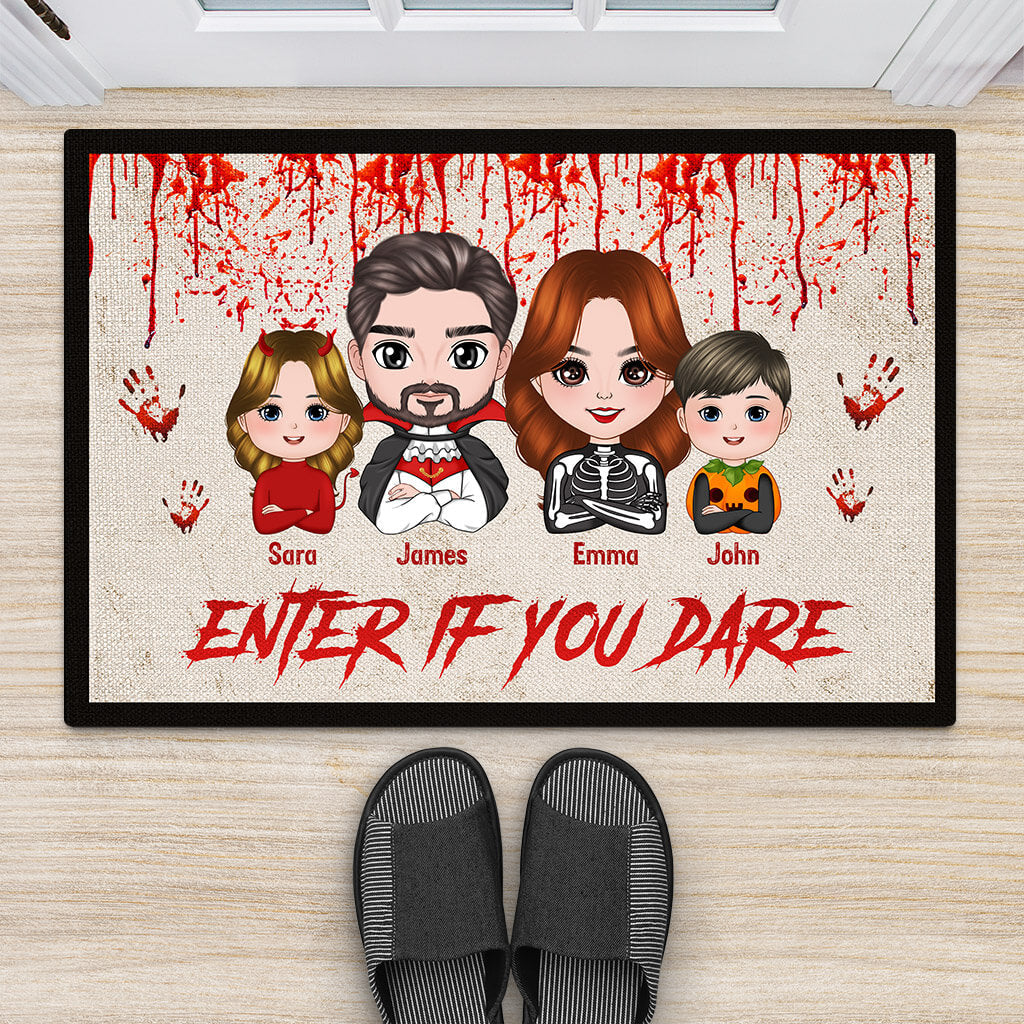 Personalized Enter If You Dare Door Mat