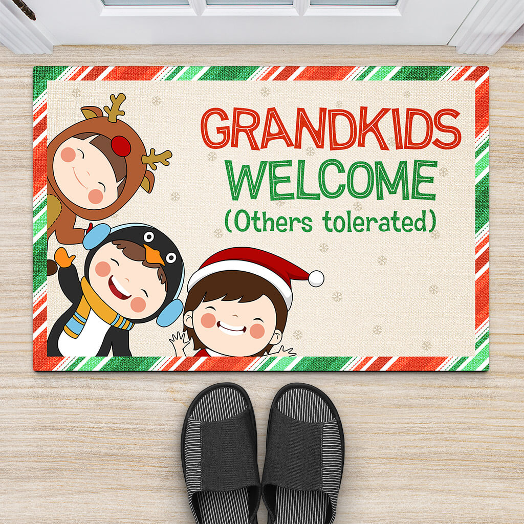 Personalized Grandkids Welcome Doormat