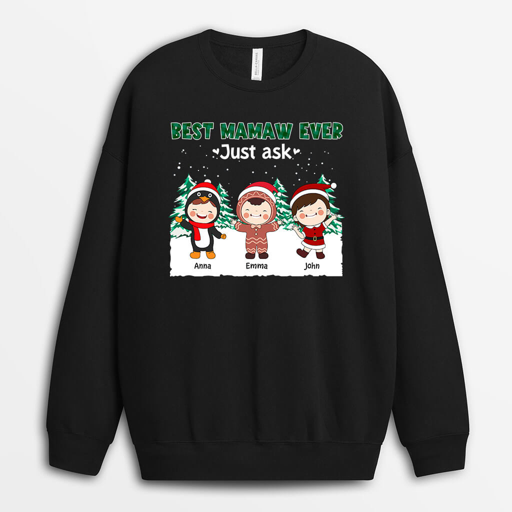 Personalized Best Mom Ever Christmas Sweatshirt