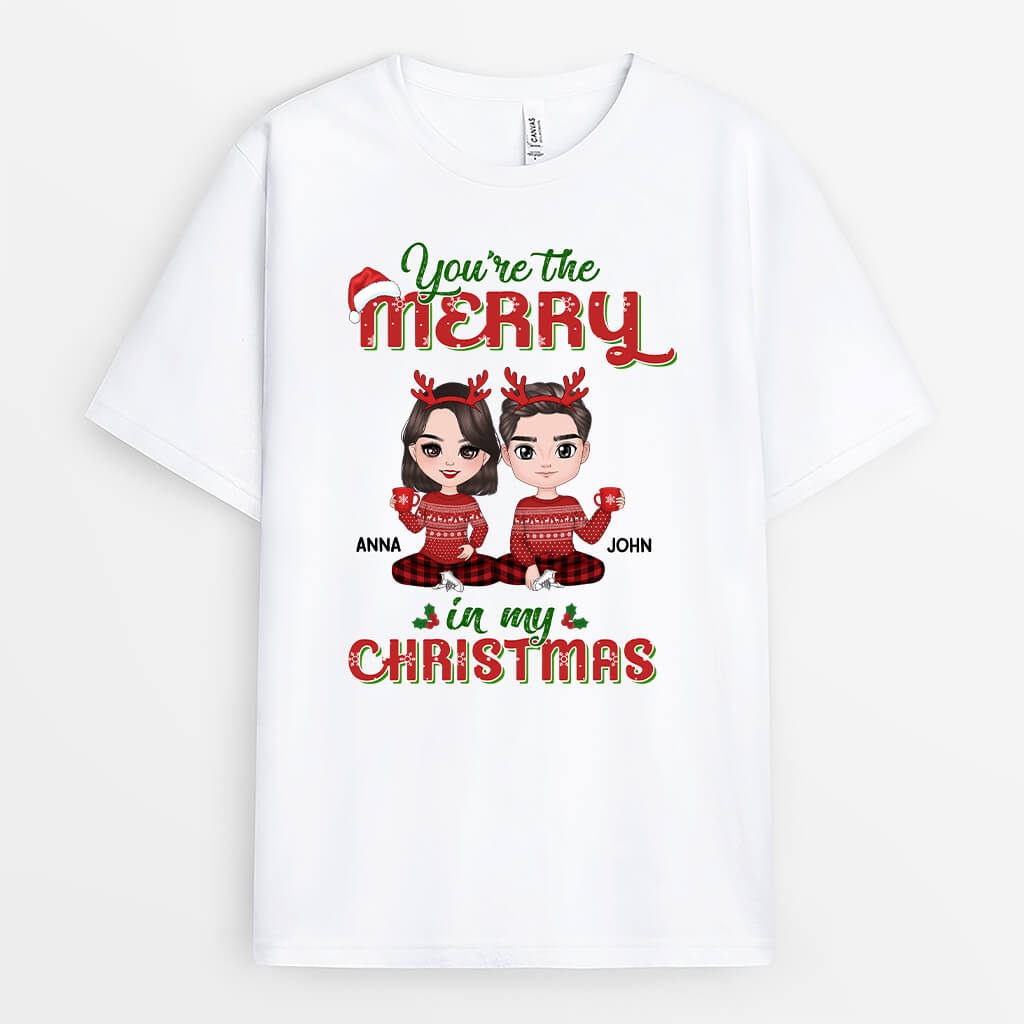 Couple Christmas Shirt – Personalized Christmas T-Shirt