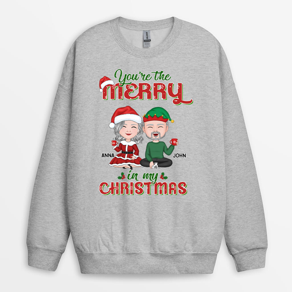 Personalized You Are The Merry In My Christmas Sweatshirt