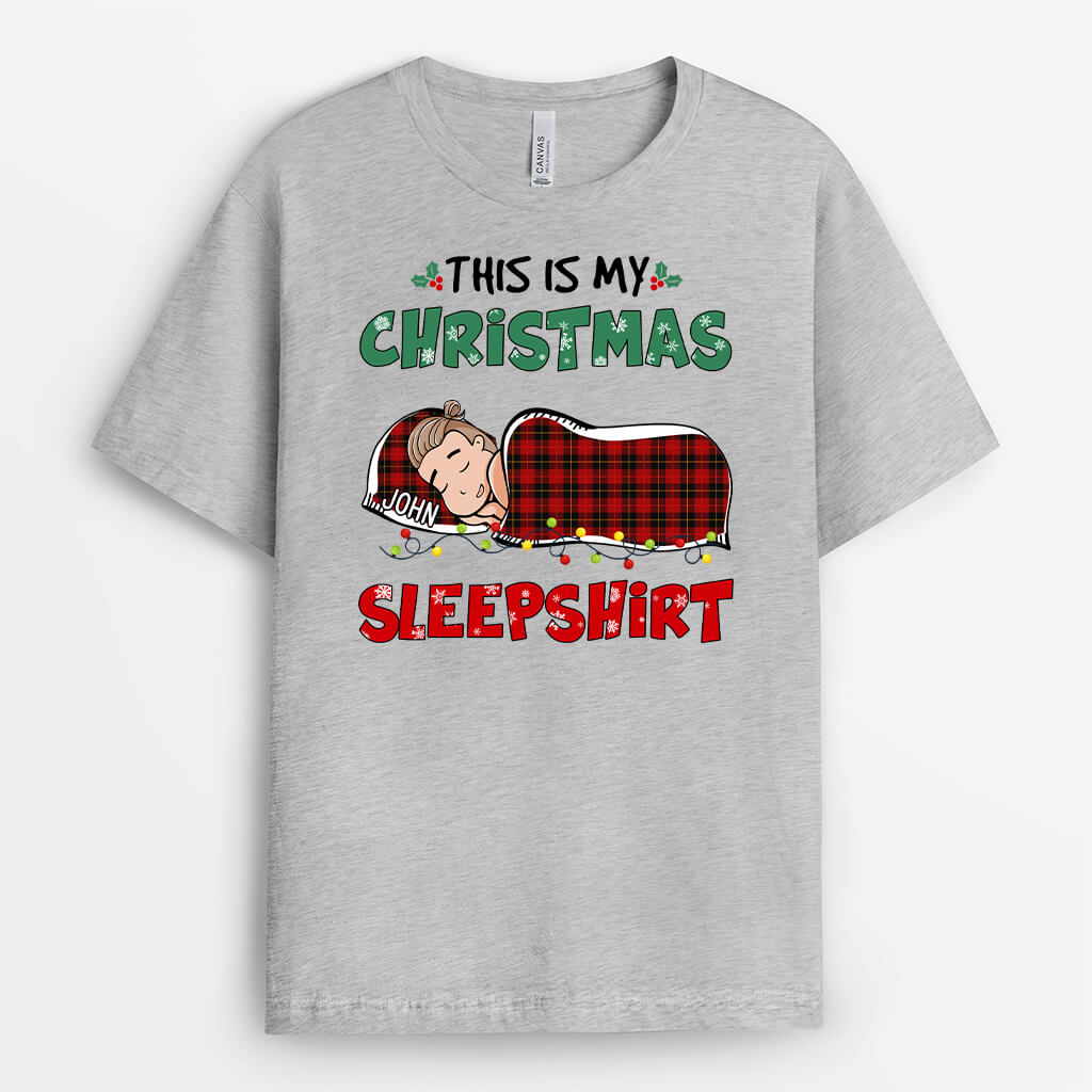 Personalized This Is My Christmas Sleepshirt T-shirt
