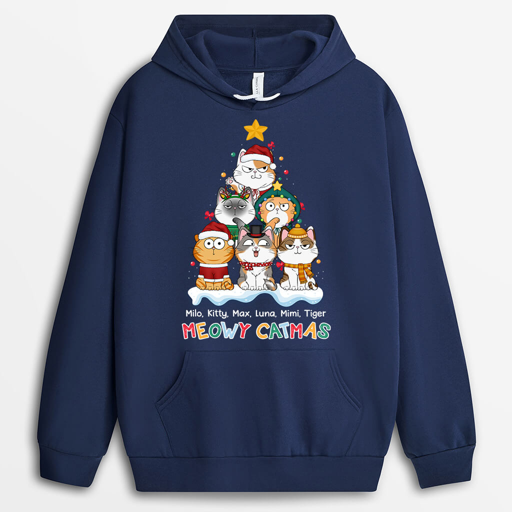 Personalized Meowy Catmas T-shirt