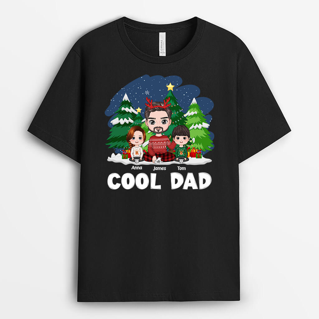 Cool Dad and Kids | Customized Christmas Themed T Shirts