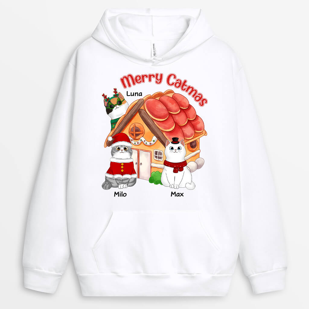 Personalized Merry Catmas Hoodie