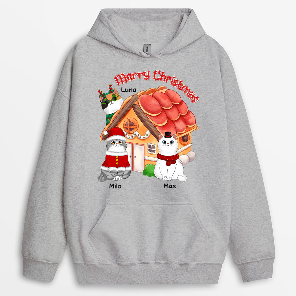 Personalized Merry Catmas Hoodie