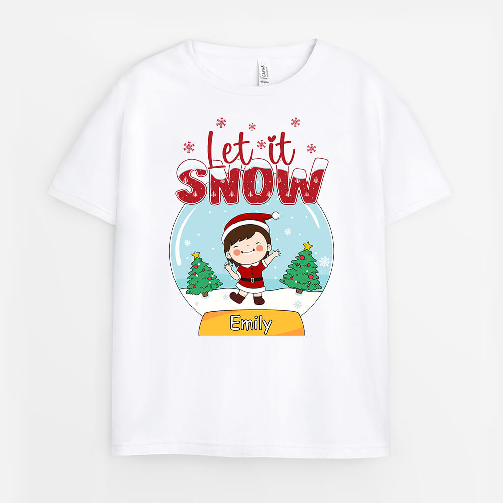 Personalized Let It Snow T-shirt