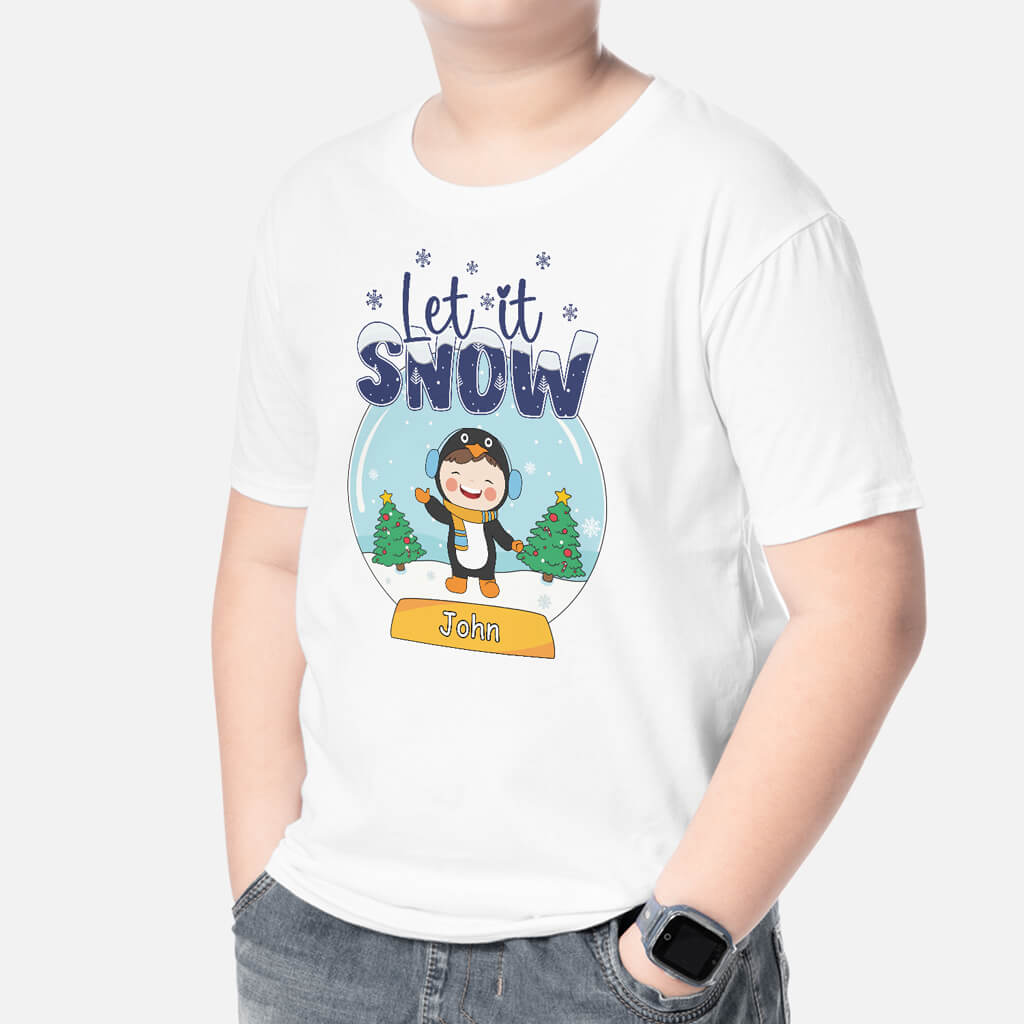 Personalized Let It Snow T-shirt
