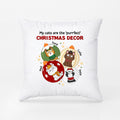 Personalized My Cats Are The "Purrfect" Christmas Decor Pillow