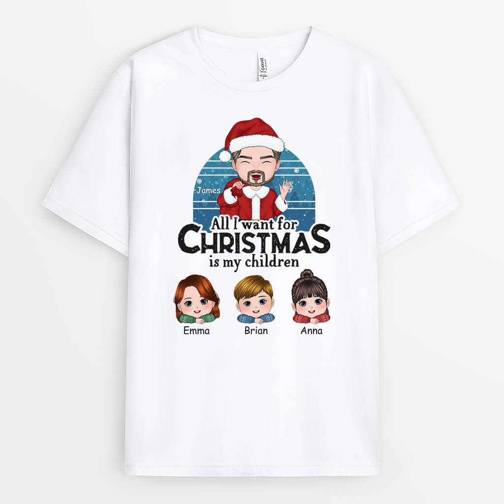 All I Want For Christmas Is My Grandkids - Custom Christmas Tee Shirts