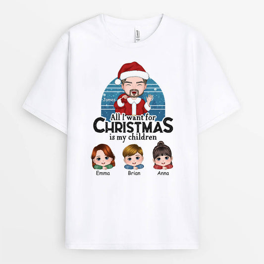 All I Want For Christmas Is My Grandkids - Custom Christmas Tee Shirts