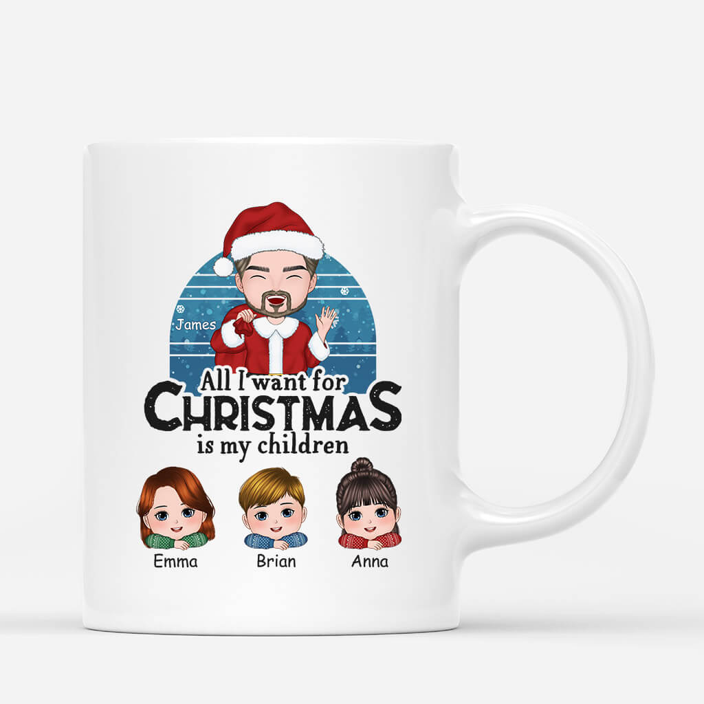 Personalized All I Want For Christmas Is My Grandkids Mug