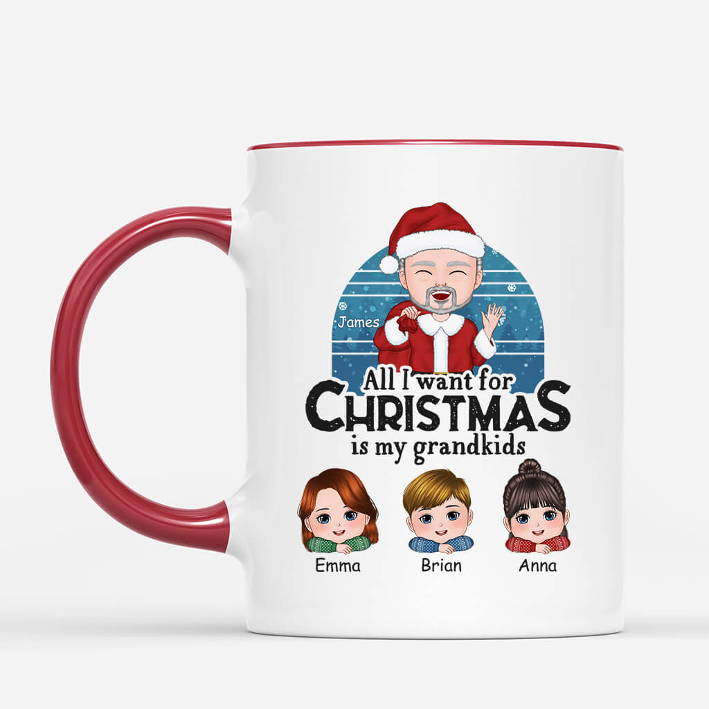 Personalized All I Want For Christmas Is My Grandkids Mug