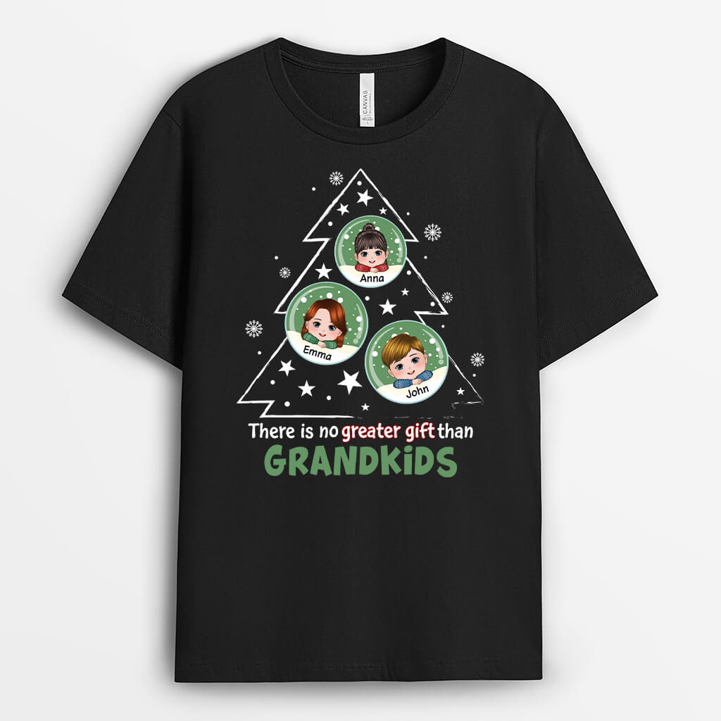 There Is No Greater Gift Than Grandkids | Customized Merry Christmas Tree Shirt
