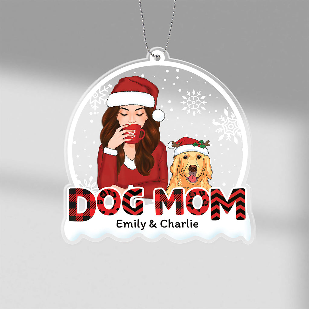 Dog Mom Ornament - Personalized Christmas Dog Lovers Gifts