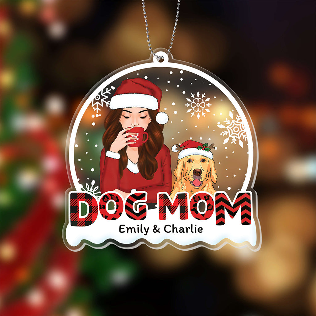 Dog Mom Ornament - Personalized Christmas Dog Lovers Gifts