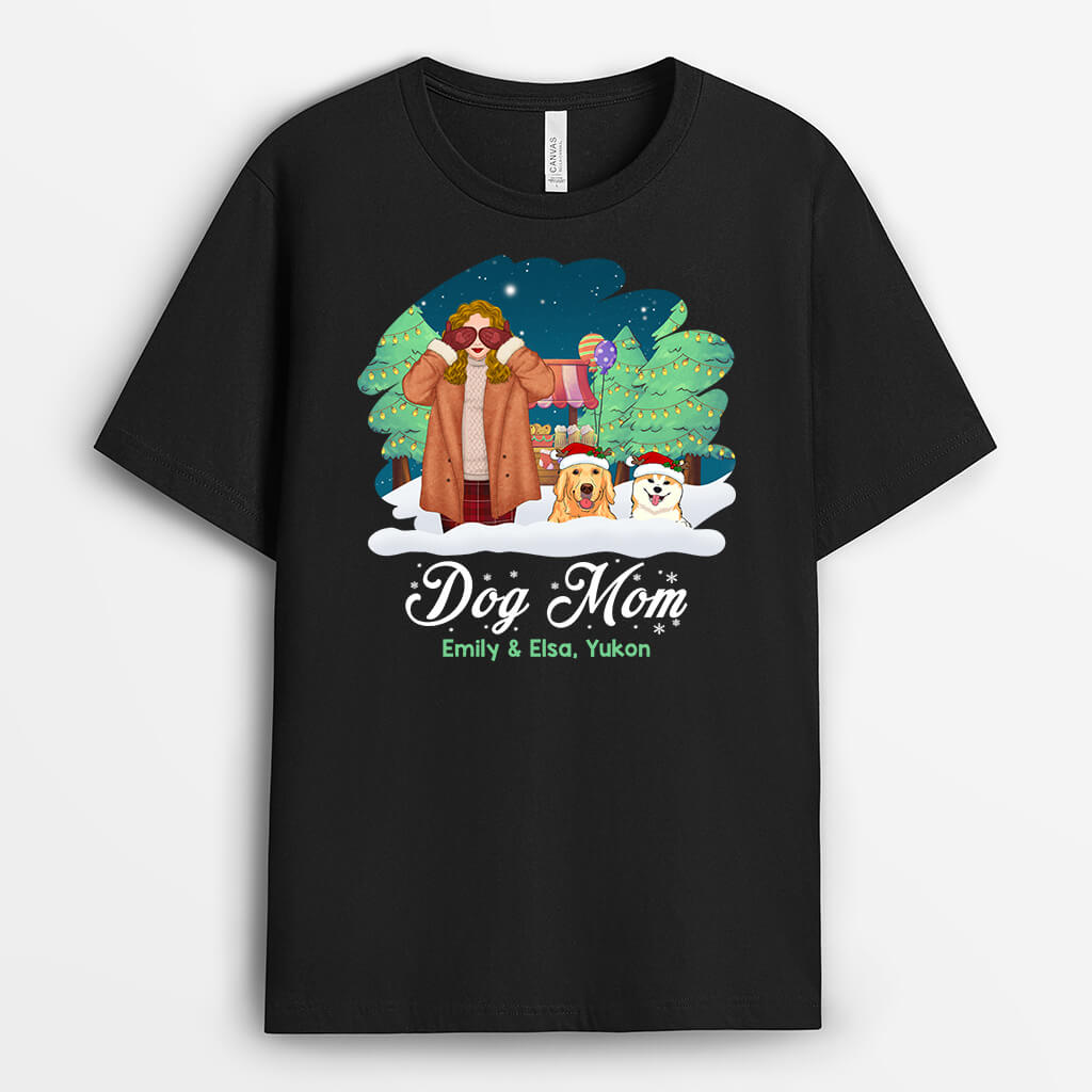 Dog Mom Christmas | Customized Dog Shirts for Humans