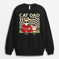 Cat Dad | Personalized Vintage Christmas Sweatshirt for Cat Lovers