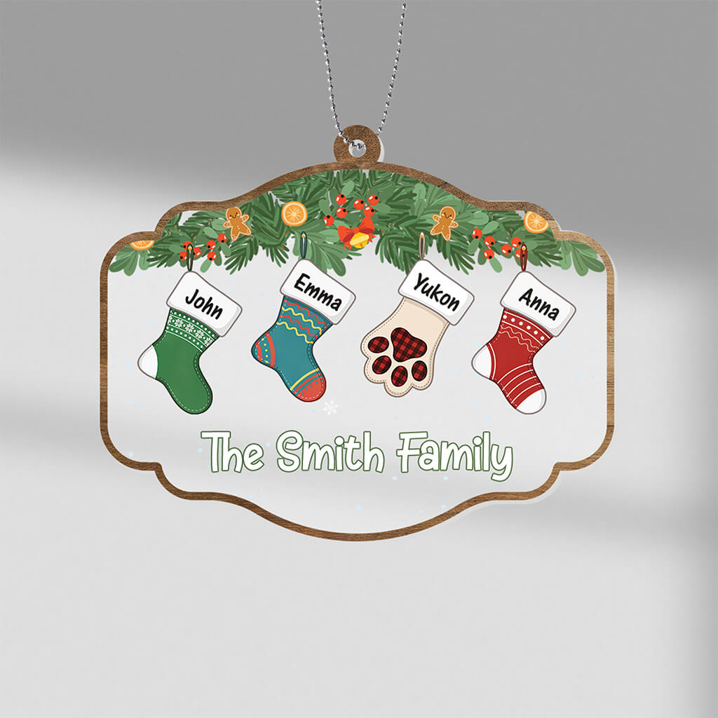 The Family Stockings Ornament - Custom Family Gifts