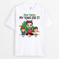 Personalized Dear Santa, My Sons Did It T-shirt