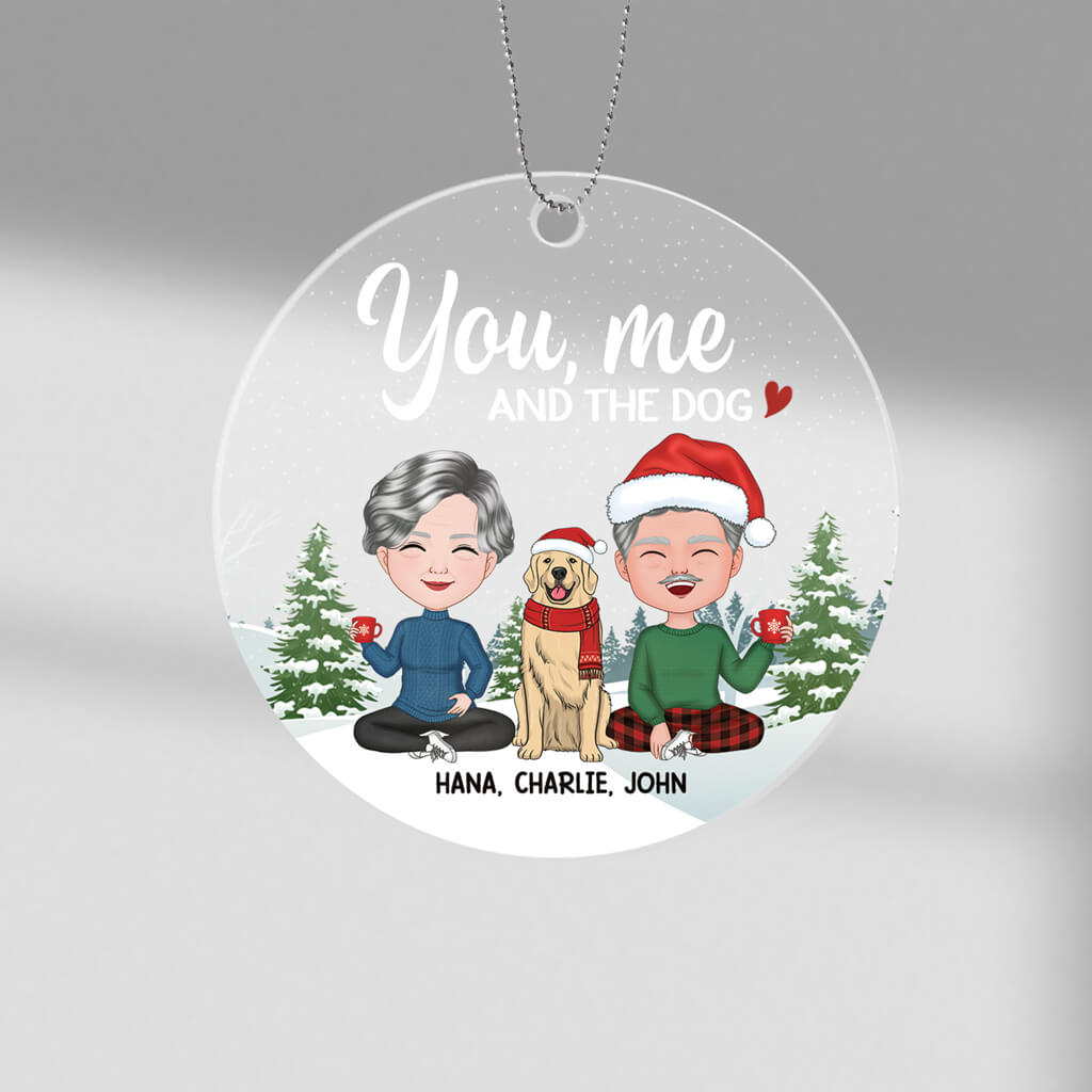 Personalized You, Me And The Dog Ornament
