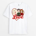 Love - Custom Couple Shirts - Personalized Merry Christmas T Shirt