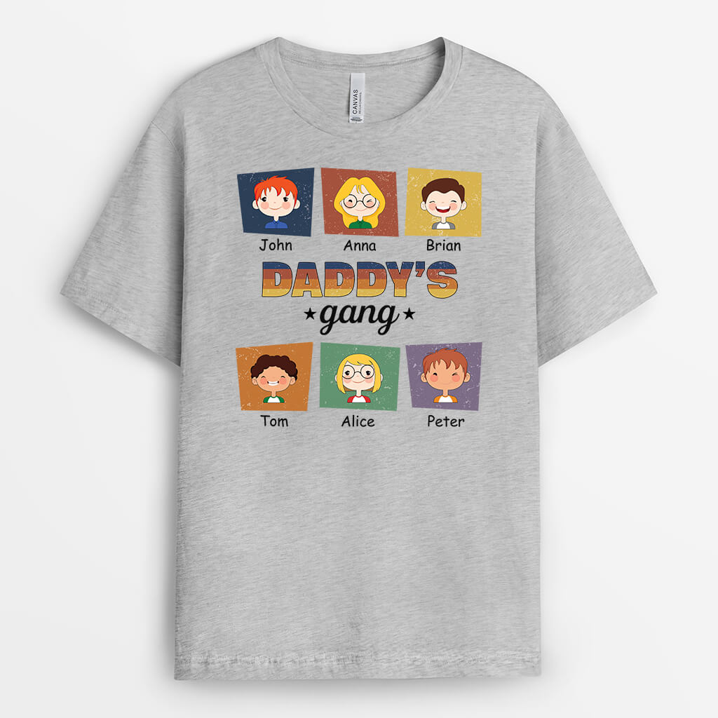 Grandpa's Gang - Personalized Grandpa T-Shirt - Gifts for Grandpa from Grandkids