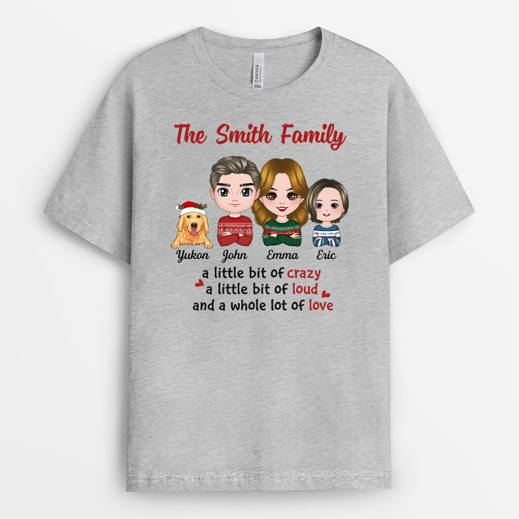 Family With Dogs | Personalized Christmas Shirts For Family