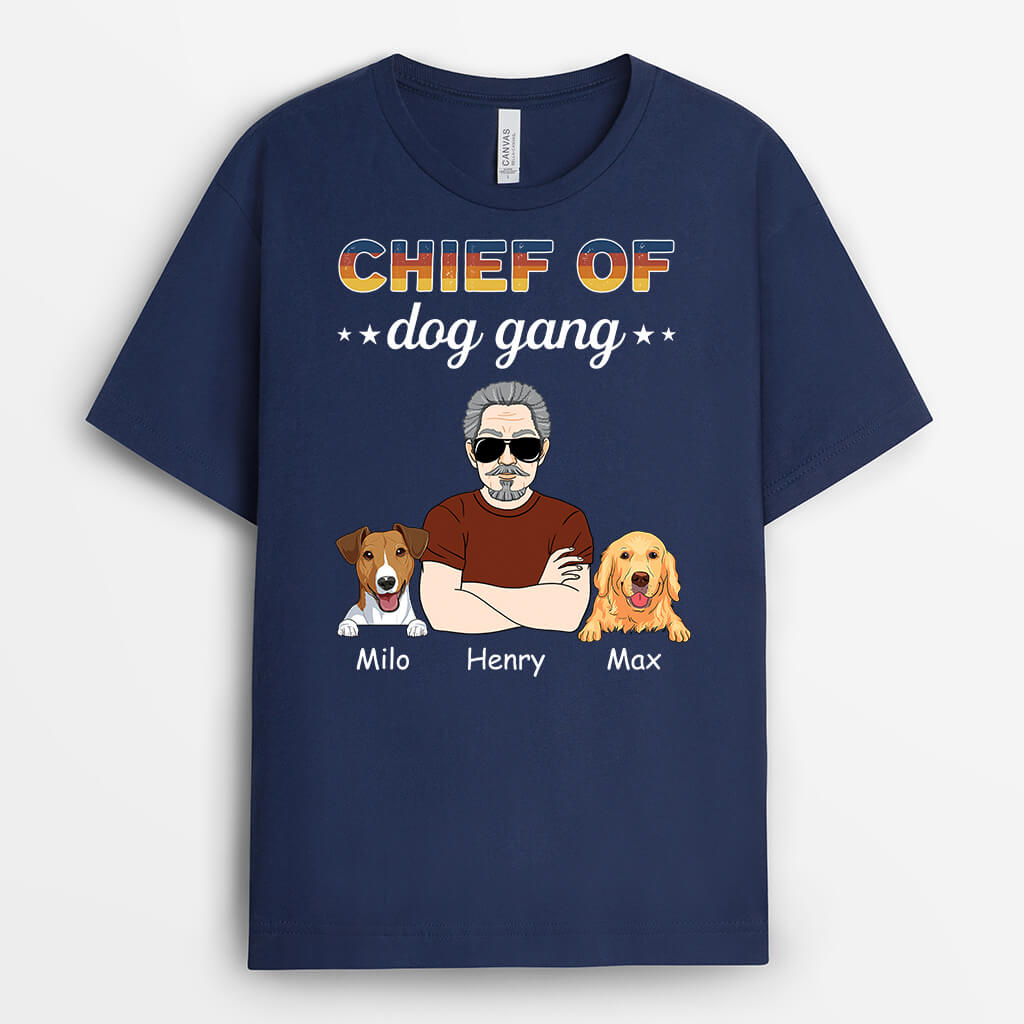 Chief of Dog Gang T-shirt - Custom Pet Apparel for Humans