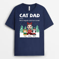 Cat Dad Like Regular But Cooler - Custom Christmas Shirts With Names for Cad Lovers