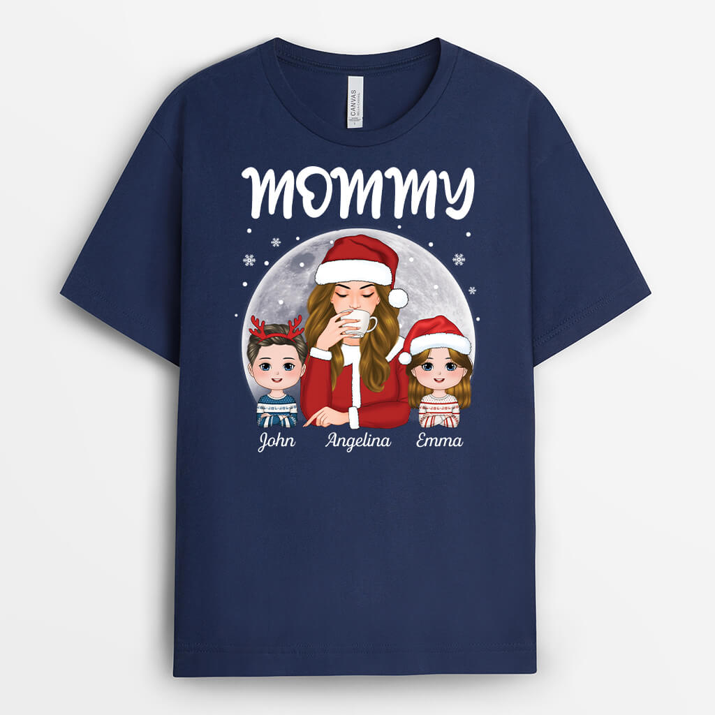 Personalized Grandma Christmas Shirts with Grandkids' Names