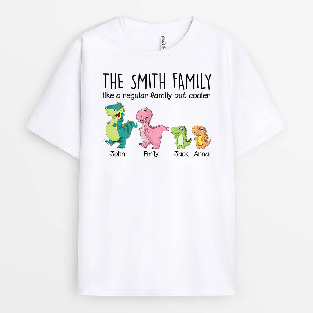Personalized The Dinosaur Family T-shirt