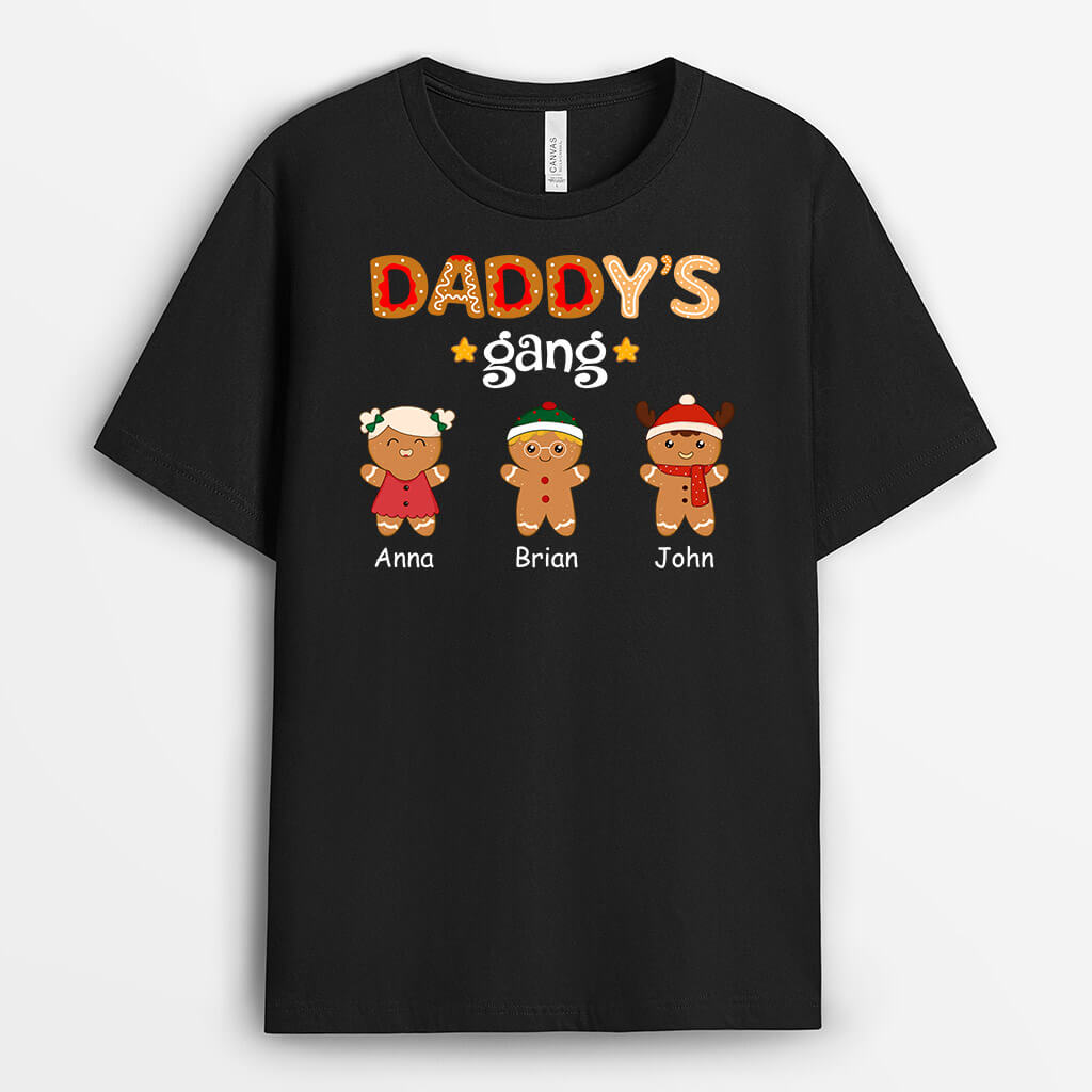Gangster Gingerbread Man Shirt – Customizable Christmas T-Shirt