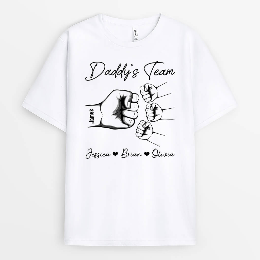 Daddy's Team - Custom Christmas Shirts With Names for Men