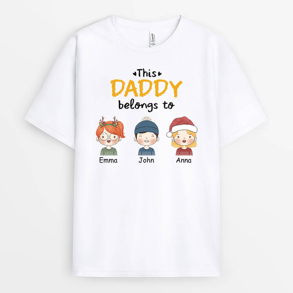 This Grandad/Daddy Belongs To - Custom Merry Xmas T Shirt