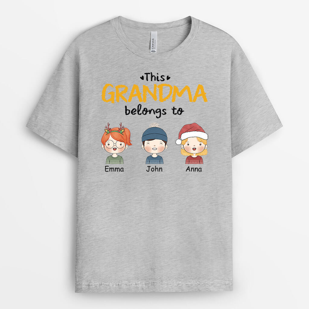 This Mommy/Grandma Belongs To - Personalized Christmas T-Shirts