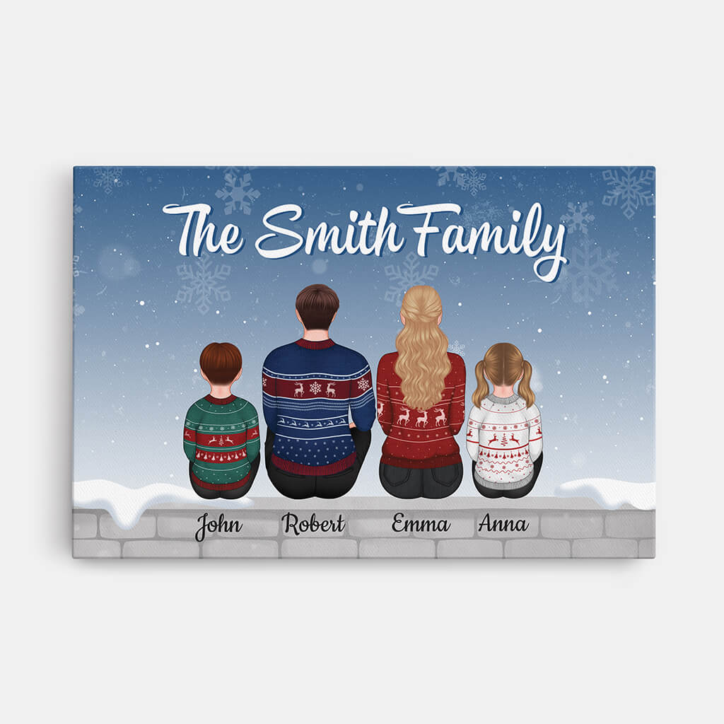 The Family Xmas Canvas - Personalised Christmas Gifts For Family