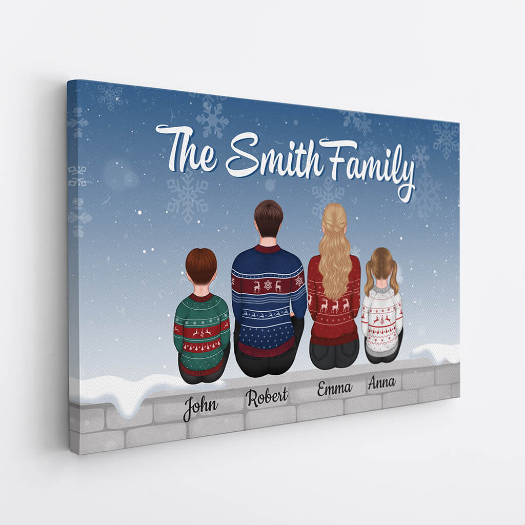 The Family Xmas Canvas - Personalised Christmas Gifts For Family