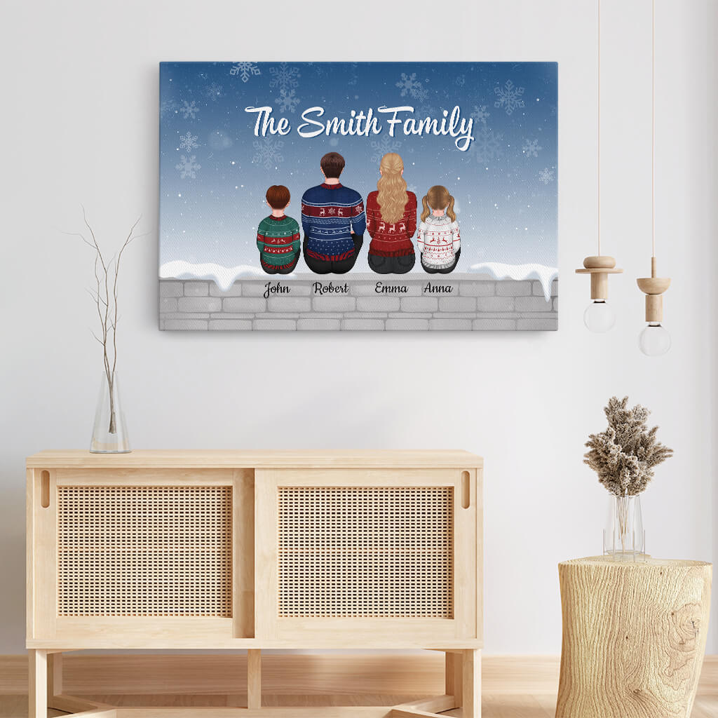 The Family Xmas Canvas - Personalised Christmas Gifts For Family