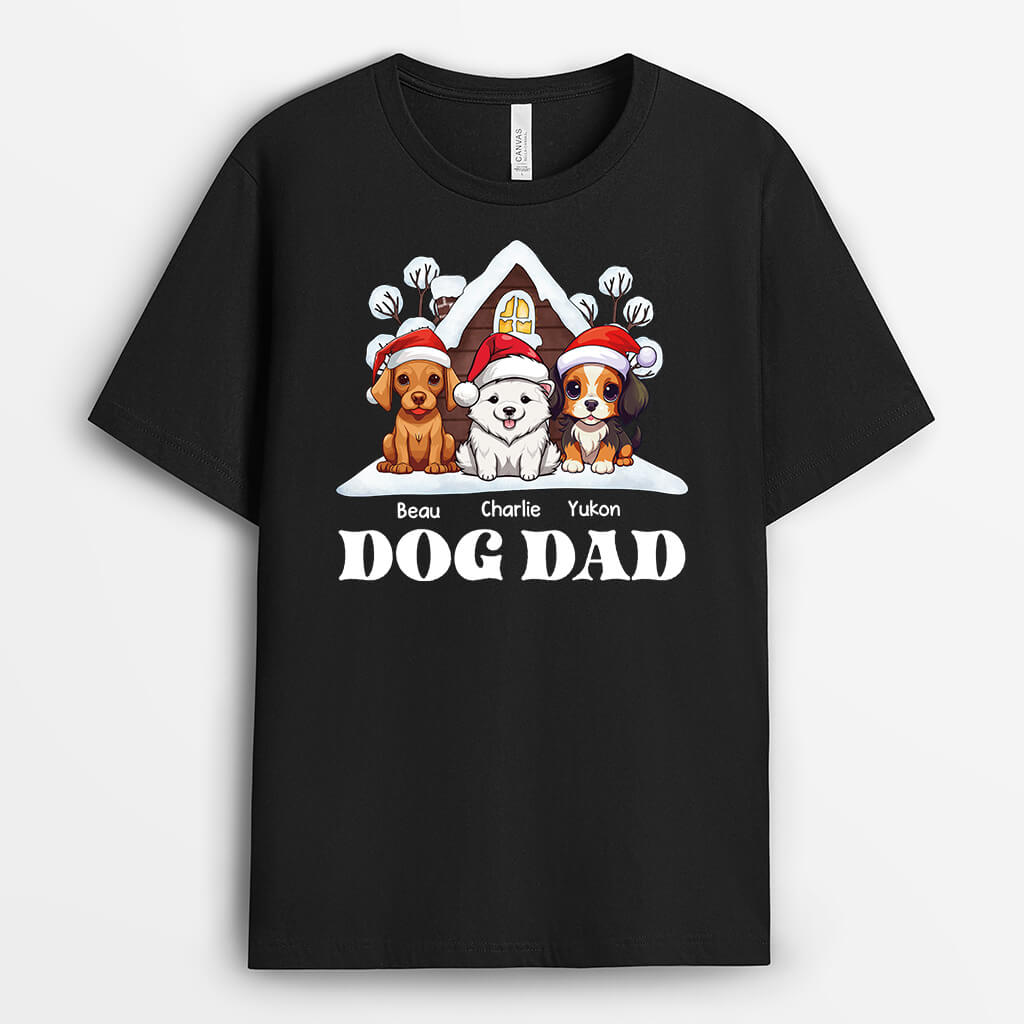 Personalized Dog Mom/Dog Dad Christmas House T-shirt