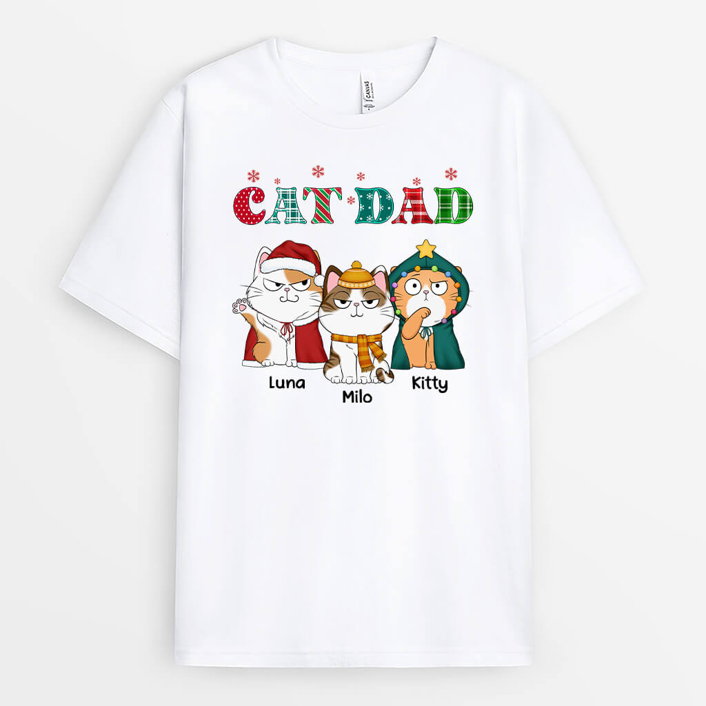 Personalized Cat Mom/Cat Dad Snowflake T-shirt