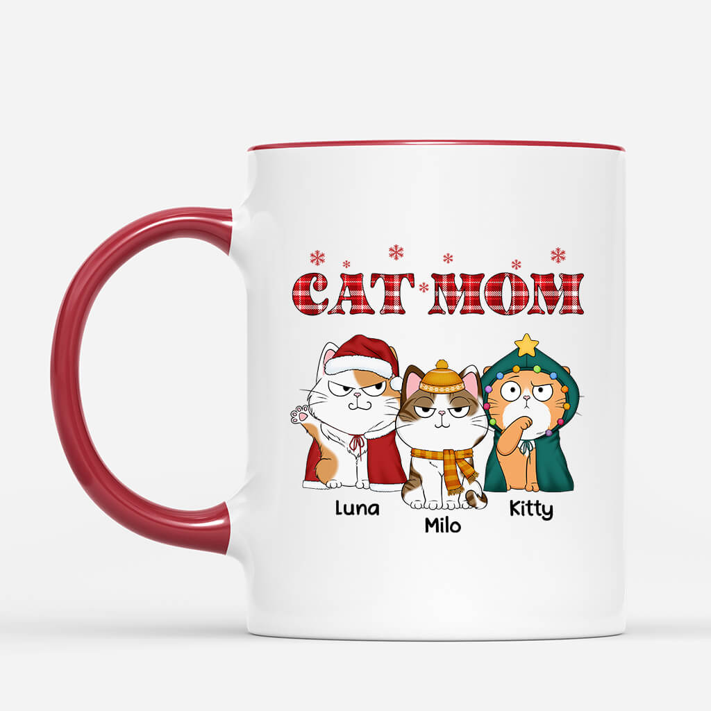 Personalized Cat Mom/Cat Dad Snowflake Mug