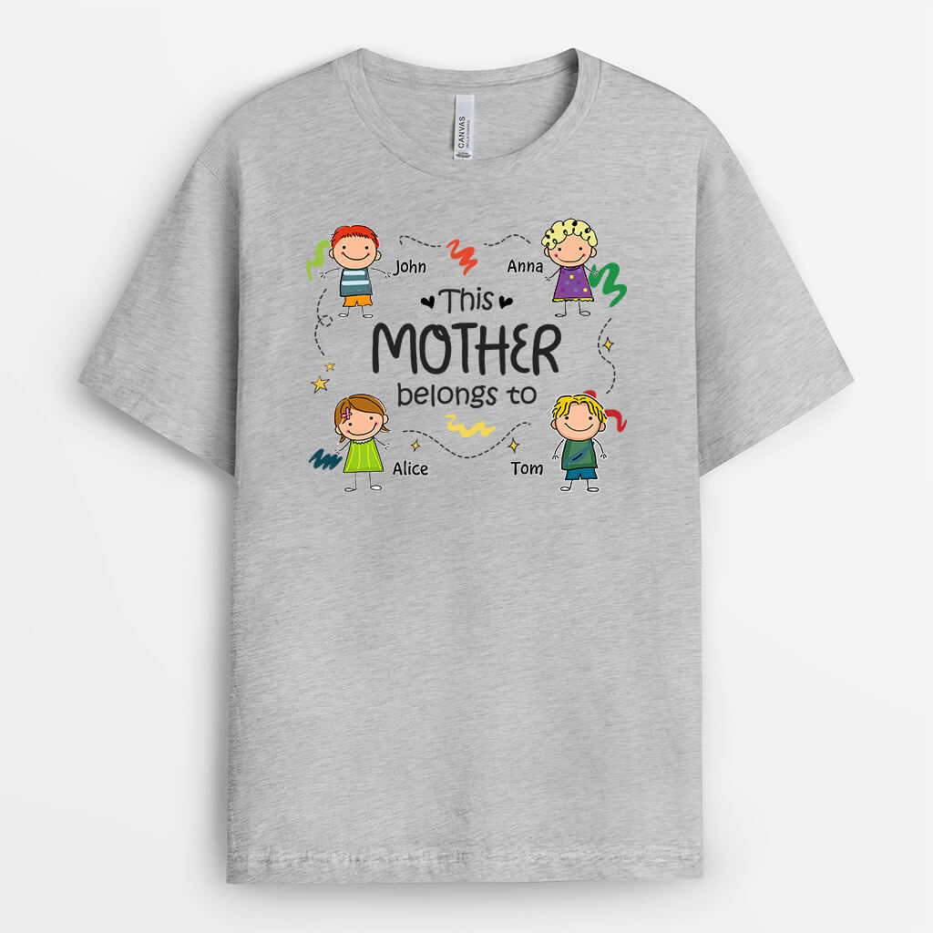 This Grandma Belongs To Personalized T-Shirt - Gift for Her