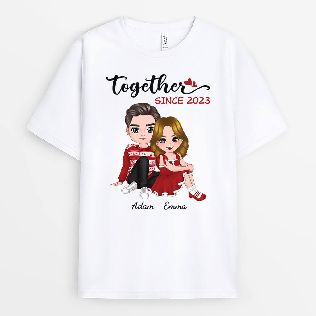Together Since - Customized Christmas Shirts - Custom Couple Shirts