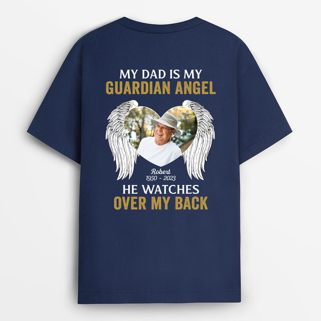 Personalized My Dad Is My Guardian Angel T-shirt