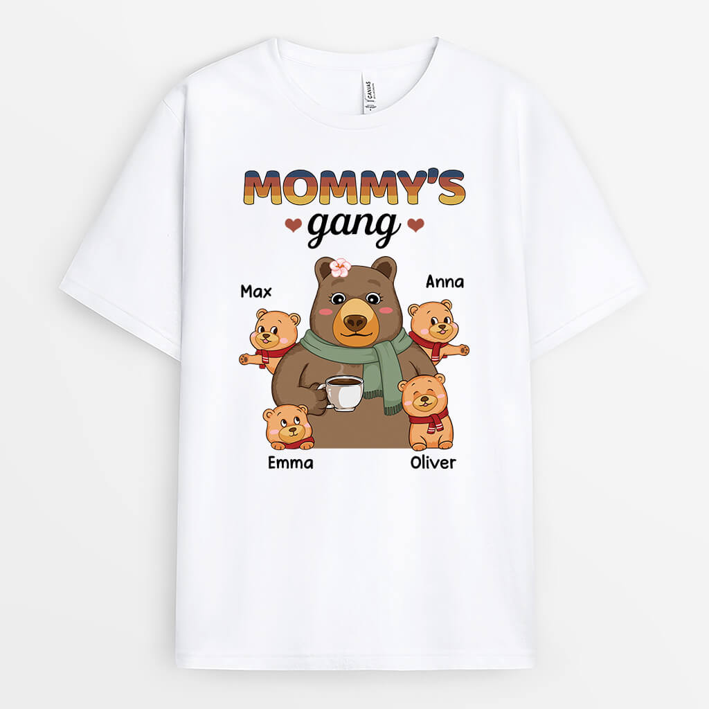 Personalized Grandma's Gang With Bear T-shirt