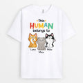 Custom Cat Shirts for Humans - This Human Belongs To Shirt