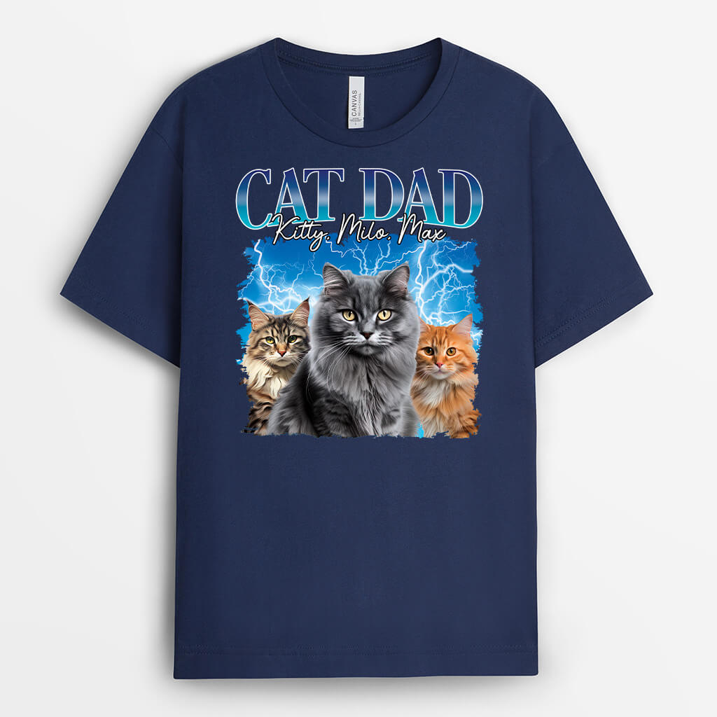 Personalized Cat Mom Cat Dad T-shirt