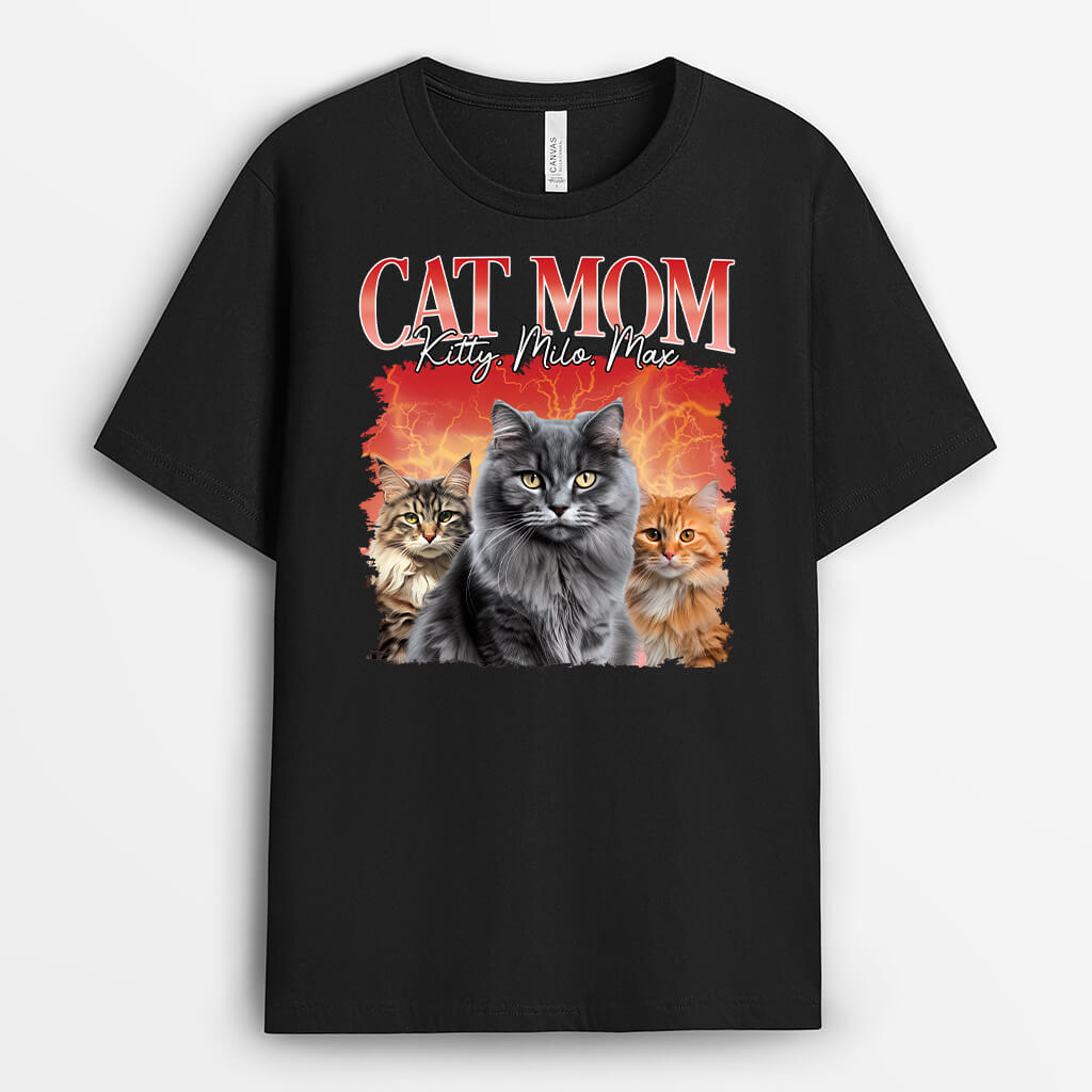 Personalized Cat Mom Cat Dad T-shirt