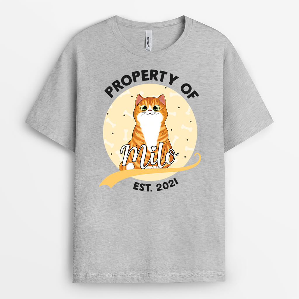 Property of Cat - Personalized T-Shirts for Cat Lovers